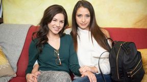 Mutual masturbation action with sweet Avi Love and Shyla Jennings from Bellesa Films
