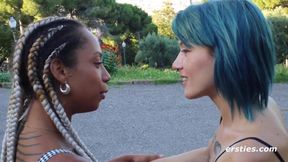 bet5000 - Lesbo Exhibitionists Freya & Ice In Part