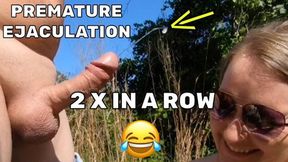 Ejaculation Ends Orgasm&#x1F4A6; &mdash;  He Cums Twice in 15 and 18 Seconds