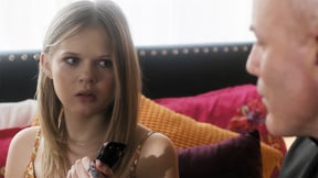 Protective stepdad takes off stepdaughters chastity belt for sex