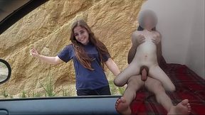 OH IT HURTS! A LITTLE &mdash;  INNOCENT &mdash;  WHOREHOUSE GIRL from Tijuana gives an old man her butt cheeks for financial support  Real &mdash;  not fake