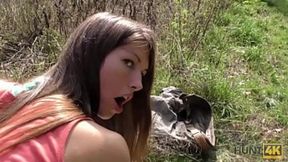 Arrogant girl gets fucked in public pickup scene