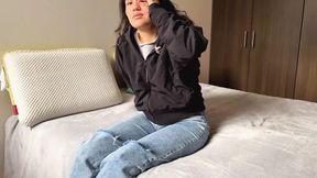 I invite my neighbor to my house and we end up doing intense scissoring and an intense 69.