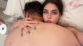 Spanish Stepdaughter Teases Fat Stepdad With Massage &mdash;  Helps Him Reach Orgasm&#x1F4A6;