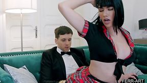 Luxury brunette latina strips and seduces BWC gentleman in hotel