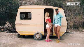 Fuckin-bad Lets a Sex-addicted Slim Blonde Teen Enjoy His Cock In the Wilderness (Porn Parody)