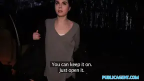 Public Sex Spanish Student fucks for party cash