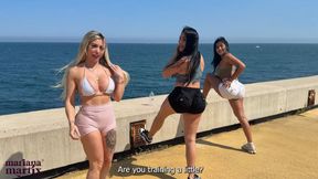 A group of friends eager for sex fucks a Spaniard they meet on the beach - Mariana Martix.