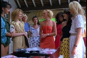 Check out beautiful retro bitches having passionate fuck at rather places